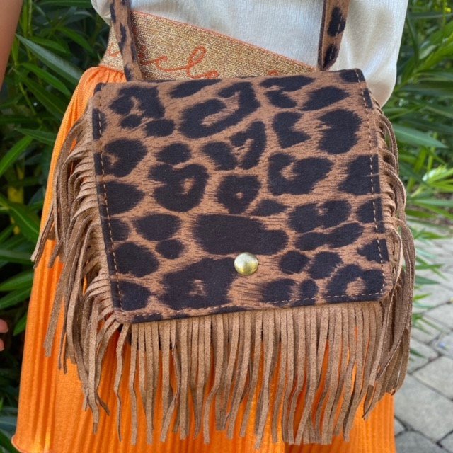 Boho fringe bag leopard Online Wholesale