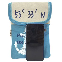 Sunsa skuldertaske til kvinder. Skuldertaske i maritim stil. Håndtaske i lærred. lille crossbody taske til kvinder.