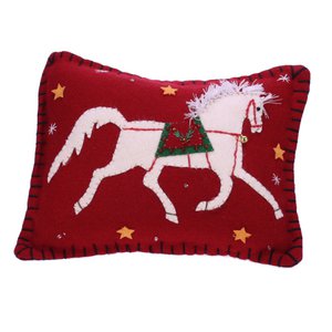 Kussen paard wit, vilt