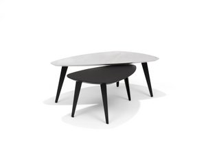 Salontafel SWITCH-DION - 130x70 Niervorm Marmer 40H