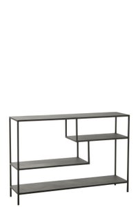 J-Line Rack Low Irregular Levels Metal Black