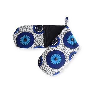 Doppelter Ofenhandschuh, blaue weiße Kreise