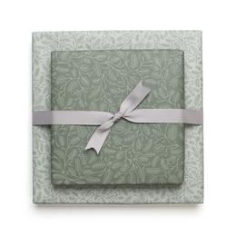 Sustainable Christmas wrapping paper green, wrapping paper fir branches in mint and green - double-sided wrapping paper made from 100% recycled paper