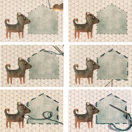 Handicraft set Prick-Stick 'Friends' Prickeln + Sticken