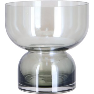 Glas Noelia te voet, D20cm H21cm, grijs