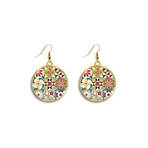 Modernista Tiles Rd Earrings