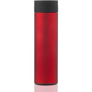 Thermo tea bottle with ruby red strainer