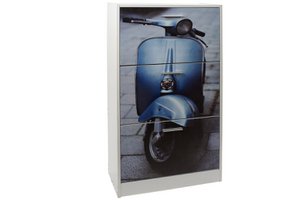 ZAPATERO MADERA 60X24X115 VESPA AZUL MB191861