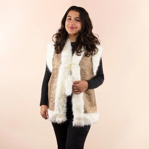 Afghan Waistcoat Veerle Taupe