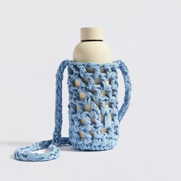 “Athena” håndlavet crossbody flaskeholder lavendel