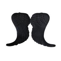 Wall decoration Feathers set of 2 - Black Antique