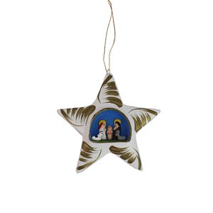 Keramische kerstboomversiering, kerstster