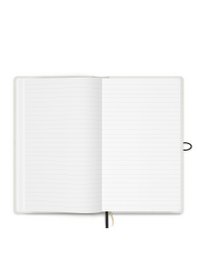 Notebook with button - linen - Moss Agate - FSC Mix Credit