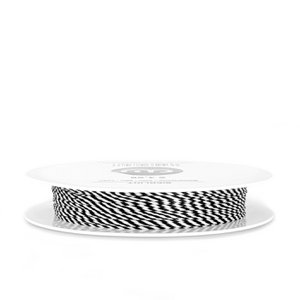 Bäckerschnur - 1 mm - 25 m - schwarz / weiß