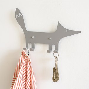 Kinderwandhaak Vos Grijs