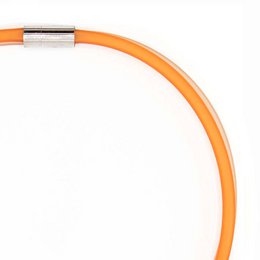 Cadena de goma, 2 hilos naranja/champagne