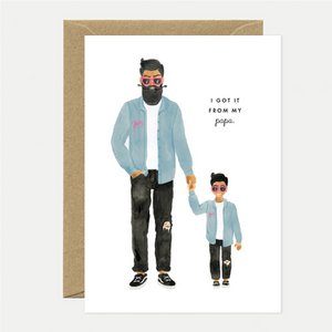 Papa Son - Vaderdag wenskaart