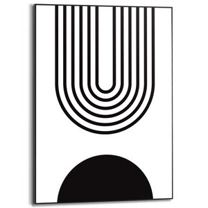 Gemälde mit schmalem Rahmen, abstrakte Formen, 70 x 50 cm