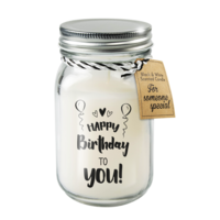 Black & White scented candles - Happy birthday