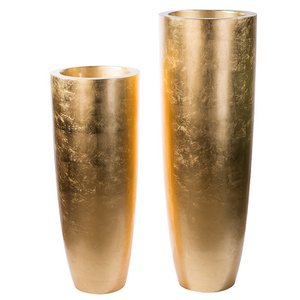 Plantenbak "Konus" goud H.92cm