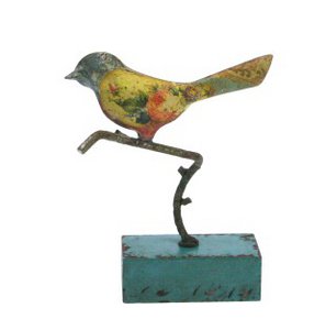 Vogeltje staand metaal op RH voetje