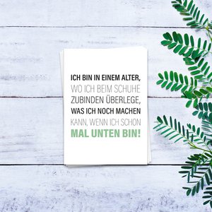 Ik ben op een leeftijd waar ik nadenk over wat ik kan doen als ik kan doen als ik al hieronder ben - ansichtkaart 10 set