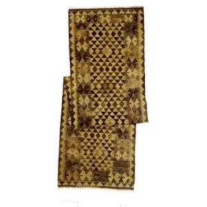 Afghaans handgemaakt drijfhout Kelim vloerkleed