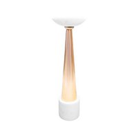 White and gilded pink marble button 12x12x26cm