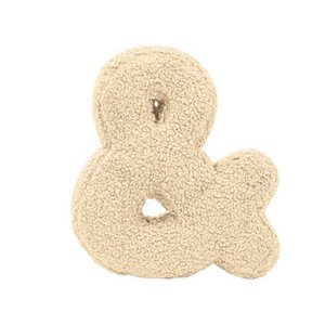 Letterkussen "&" gebroken wit