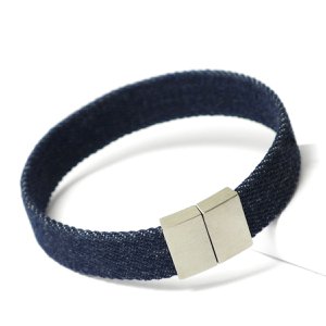Blue Denim Single Raw Armband – Die dezente, vegane Alternative