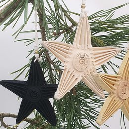 Stjerneornament foldet bl/hh AN posesæt/5 900-005
