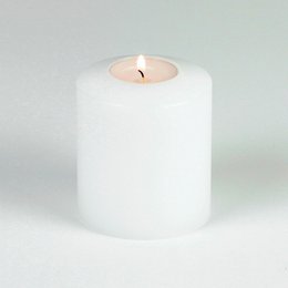 ¡Pecado! Tallador de correos Vela permanente Classic White White ∅ 8 cm