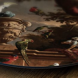 Cerchio da parete Il serraglio di Melchior d'Hondecoeter - quadro rotondo - Cerchio da parete