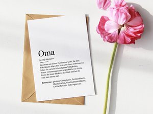 Definition "grandma" greeting card