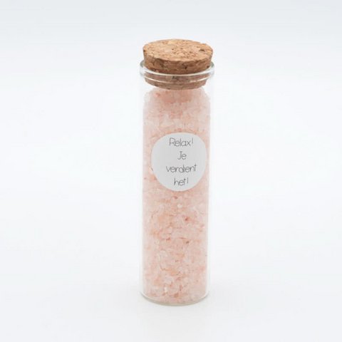 Bath salt in tube