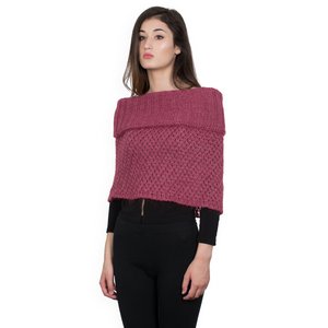 MELANIA - Diagonal stitch shrug in mohair wool
