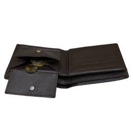Arrigo - Pung Mænd - Brunt og Sort Læder - Billfold Model - Pung