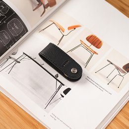 Minimalist Black Leather Key Organizer