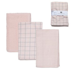 SET OF 3 ESSENTIAL PINK KITCHEN CLOTHES HH292911 NO11