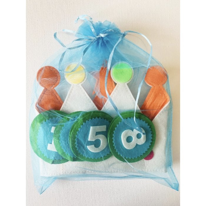 Corona E Gagliardetto Compleanno Bambini - Set Festa Con Numeri, Feltro Multicolore - Foto 6