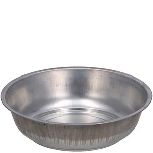 Zinken schaal Winona rond, D25cm, H6,5cm, antiek zink