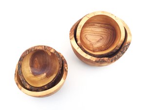 Schale Rustikal Holzschale handgemacht aus Olivenholz