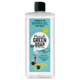 Shower gel with mimosa and black currant scent, in a 300ml bottle. Green soap with natural ingredients.