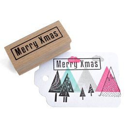 Merry Xmas stempel met kader