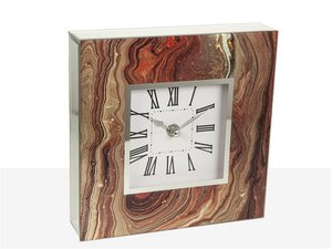 DECORATED GLASS CLOCK HM51005