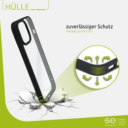 1 funda protectora de tapa dura se® (negro mate) Apple iPhone 13 Pro Max