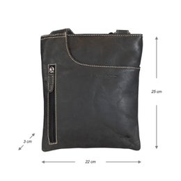 Leder Crossbody Bag - Umhängetasche in 3 verschiedenen Farben Leder