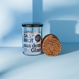 Organic bread mix in a jar containing organic chestnuts and hemp happiness (Hanfglück) 200g.