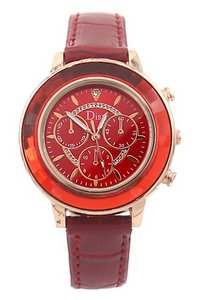 D-D23.1 W523-076 Quartz Watch 36mm Red