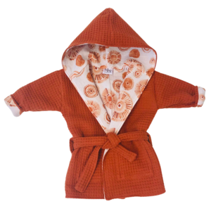 Bathrobe | waffle fabric | Mandala Brique